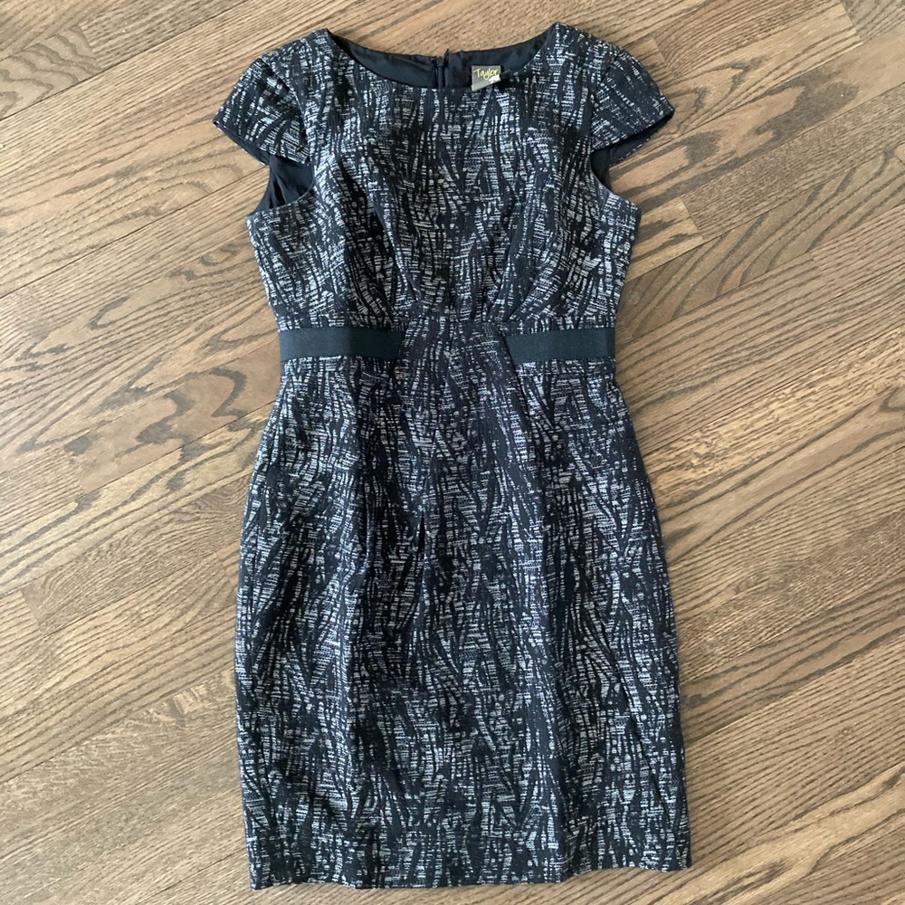 B&W Cap Sleeve Dress